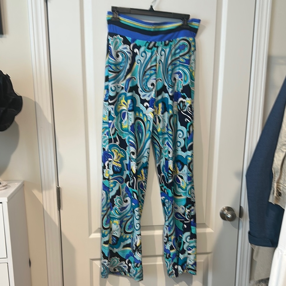 Stylish Blue Paisley Women's Pants